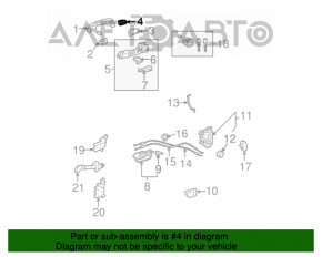 Заглушка ручки двери передняя левая Toyota Prius 20 04-09 keyless