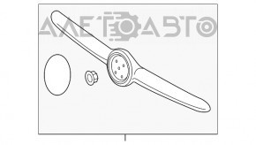 Moldura bara fata Fiat 500X 16-18 pre-restilizare crom, cu emblemă