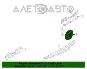 Emblema siglei portbagajului Fiat 500X 16-17