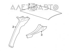 Capac spate stânga Chrysler 300 11- negru