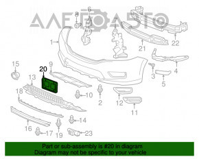 Placă de înmatriculare față Honda Accord 13-15