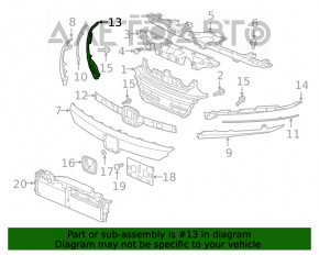 Крепление реснички правое Honda Accord 18-22