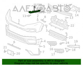 Fixarea aripii stângi a bara frontală a mașinii Honda CRV 17-22 este ruptă.