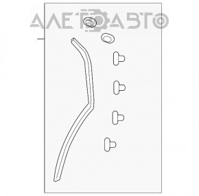 Garnitura ușii din spate dreapta de la Acura MDX 14-20.