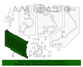 Radiatorul condensatorului de aer condiționat pentru Subaru Forester 19- SK