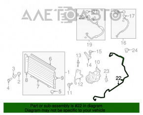 Трубка кондиционера печка-конденсер Subaru XV Crosstrek 13-17