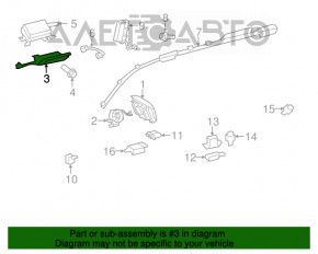 Airbag-ul genunchiului pentru șofer, stânga, gri, Toyota Highlander 08-13