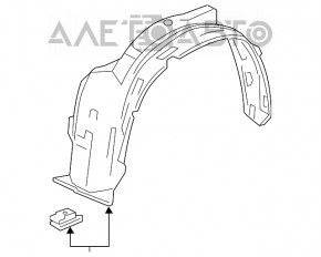 Подкрылок передний правый Honda CRV 12-14 OEM