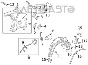 Grila de ventilatie stanga Honda Civic X FC 16-21 noua OEM originala