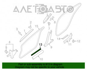 Capac prag fata stanga exterioara Nissan Maxima A36 16- crom