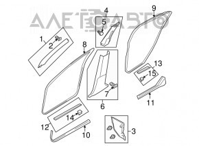 Capac prag exterior spate dreapta Infiniti G25 G35 G37 4d 06-14 zgarieturi