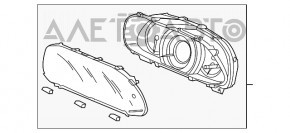 Panoul de instrumente al modelului Honda Accord 13-17 Sport este rupt sau deteriorat.