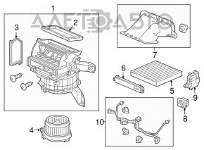 Motorul ventilatorului de încălzire Honda HR-V 16-22