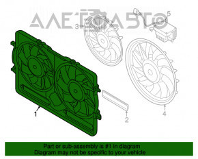 Difuzorul capacului radiatorului gol Audi A4 B8 08-16 2.0T nou neoriginal.