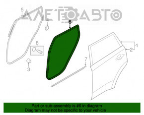 Garnitură de etanșare a cadrului ușii, spate dreapta, Kia Soul 14-19