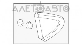 Capac triunghiular spate stânga Chevrolet Cruze 16- crom