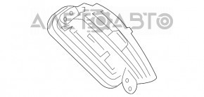 Conducta de aer frontal central stânga Chevrolet Malibu 16- negru