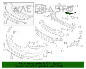 Suportul pentru bara de protecție față, aripa dreapta Hyundai Elantra UD 11-16, nou, original OEM.