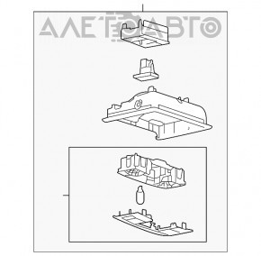 Плафон освещения передний Ford Flex 09-12 дорест без люка