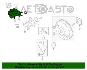 Бачок ГТЦ Audi Q3 8U 15-18 с крышкой