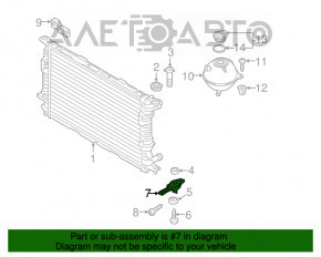 Suport radiator inferior stânga Audi Q3 8U 15-18 asamblat.