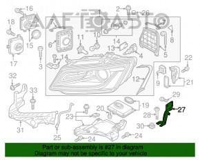 Кронштейн крепления фары правый Audi Q5 8R 13-17 рест металл OEM