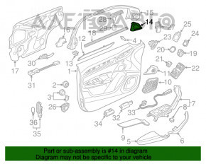 Capac oglindă laterală stânga Audi Q3 8U 15-18 neagră fără BSM