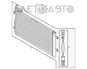 Radiatorul condensatorului de aer condiționat Audi Q3 8U 15-18 nou OEM original