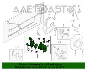 Суппорт задний правый Audi Q3 8U 16-18 тип 2