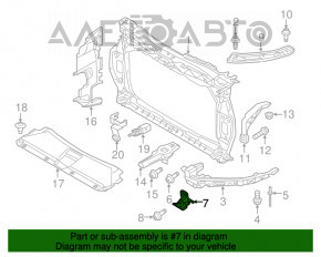 Suport de fixare bara fata sub far stanga Audi Q3 8U 15-18 nou original OEM