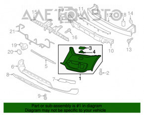 Bara fata goala dreapta Audi Q3 8U 15 alb, crapatura la fixare.