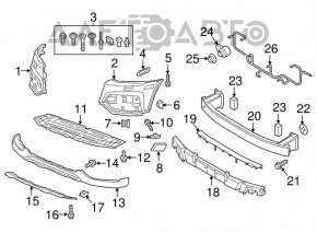 Amplificatorul de bara fata Audi Q3 8U 15-18 nou OEM original