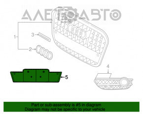 Grila radiatorului Audi Q3 8U 15 fără senzori de parcare.