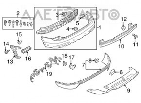 Amplificatorul pentru bara spate Audi Q3 8U 15-18