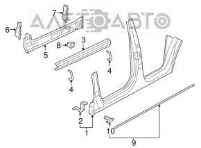 Стойка кузова центральная левая Audi Q3 8U 15-18 отпилена