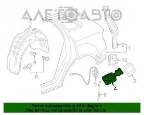 Corpul capacului rezervorului de combustibil Audi Q3 8U 15-18