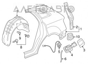 Corpul capacului rezervorului de combustibil Audi Q3 8U 15-18