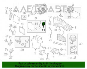 Клапан печки кондиционера Audi Q3 8U 15-18