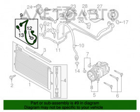 Bobina de condensare a compresorului de aer condiționat Audi Q3 8U 15-18