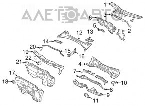 Garnitură aripă capotă - aripă dreapta Audi Q3 8U 15-18