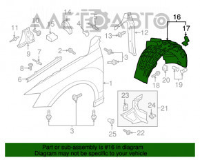 Подкрылок передний правый Audi Q3 8U 15-18 OEM