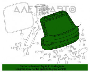 Дверь багажника голая Audi Q3 8U 15-18