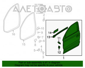 Дверь голая передняя левая Audi Q3 8U 15-18