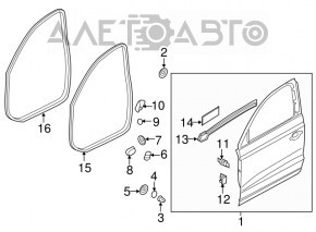 Дверь голая передняя правая Audi Q3 8U 15-18