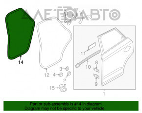 Уплотнитель дверного проема задний левый Audi Q3 8U 15-18