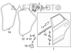 Garnitura usa spate dreapta Audi Q3 8U 15-18 nou original OEM