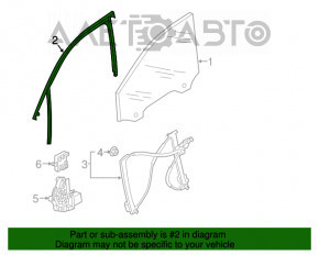 Garnitură de geam față stânga Audi Q3 8U 15-18