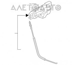 Механизм ручки двери задней левой Audi Q3 8U 15-18 с тросиком OEM