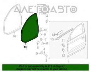 Garnitură de etanșare a ușii din față dreapta pentru Audi Q3 8U 15-18