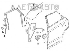 Стеклоподъемник механизм задний правый Audi Q3 8U 15-18